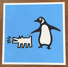 Load image into Gallery viewer, 'Choose Your Penguin' (Blue)- Hand finished 2 colour screen print - Jameson Robinson