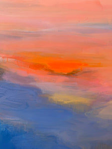 Sophie Abbott ‘Bright Orange Sun’ - Original Painting 90x90cm