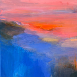 Sophie Abbott ‘Bright Orange Sun’ - Original Painting 90x90cm