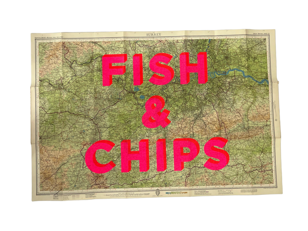 Fish & Chips Surrey 85x56.5cm - Dave Buonaguidi