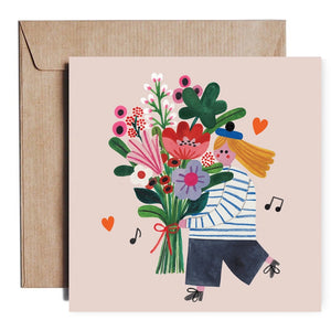 Flower Girl Greetings Card - Daria Solak