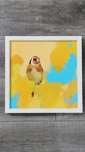 Heidi Langridge - Goldfinch in soft peach and marigold