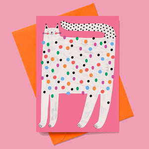 Spotted Cat Greetings Card - Daria Solak