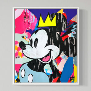 Ben Allen - King Mickey Neon Love Remix Original on Canvas