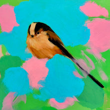 Load image into Gallery viewer, Heidi Langridge -  Long tailed tit in Emerald green with pink highlights