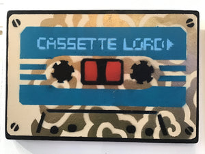 Cassette Lord - Tape A4 Turquoise in Cream + Gold cassette