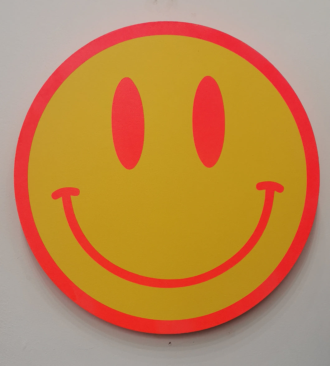Large Smiley Neon Pink outline- Show Pony - 35cm