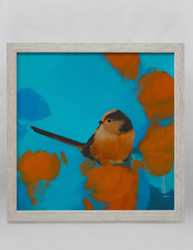 Heidi Langridge - Long tailed tit in orange and vivid blue