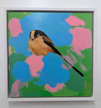 Load image into Gallery viewer, Heidi Langridge -  Long tailed tit in Emerald green with pink highlights