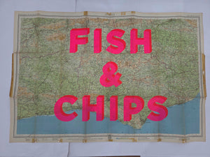 Fish & Chips SUSSEX 83 x 56.5cm - Dave Buonaguidi