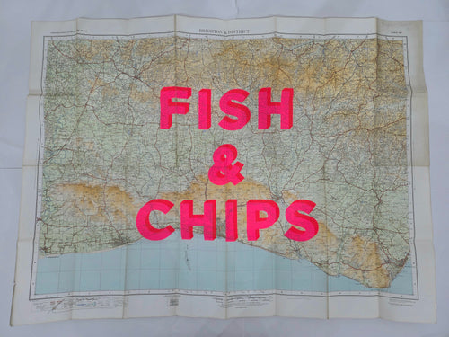 Fish & Chips Brighton & District 105x78cm - Dave Buonaguidi  XL