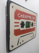 Load image into Gallery viewer, Cassette Lord - A4 red on white cassette