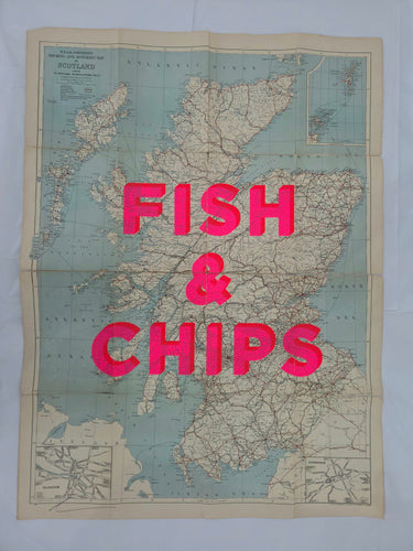 Fish & Chips Scotland 101x75cm SCT - Dave Buonaguidi