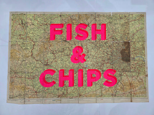 Fish & Chips - London and Thames Valley 87x57.5cm - Dave Buonaguidi