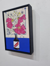 Load image into Gallery viewer, Pam Glew - Hollyhocks in Red Stripe - Original Framed