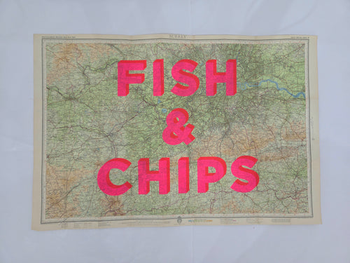 Fish & Chips SURREY SY1 85x56.5cm - Dave Buonaguidi