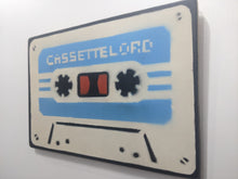 Load image into Gallery viewer, Cassette Lord - A4 Blue + White original cassette