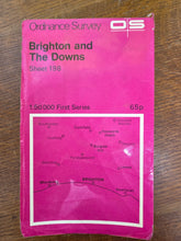 Load image into Gallery viewer, Dave Buoniguidi - Fish &amp; Chips - Brighton &amp; The Downs Ordinance Survey screen printed map 87cm x 89cm