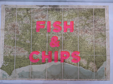 Load image into Gallery viewer, Dave Buoniguidi - Fish &amp; Chips - Brighton 32 Map of Sussex 52 x 77cm