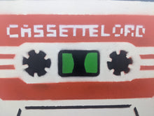 Load image into Gallery viewer, Cassette Lord - A4 red on white cassette