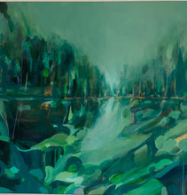 Load image into Gallery viewer, River Sky Willows 70x70cm - Tiffany Lynch