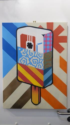 Lollipop-sette A1 Spray paint on canvas - Cassette Lord