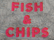 Load image into Gallery viewer, Fish &amp; Chips Brighton &amp; Hove Large Scale street plan  76cm x 50 cm
