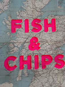 Fish & Chips Scotland 101x75cm SCT - Dave Buonaguidi