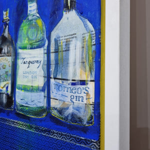 Pam Glew - Gin Bar BLUE - Original 100cm