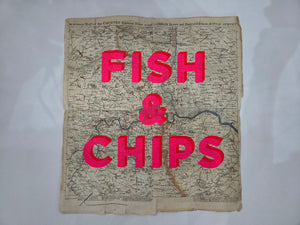 Fish & Chips London Small 42x46cm - Dave Buonaguidi