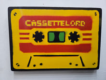 Load image into Gallery viewer, Cassette Lord Red on Yellow cassette tape A4