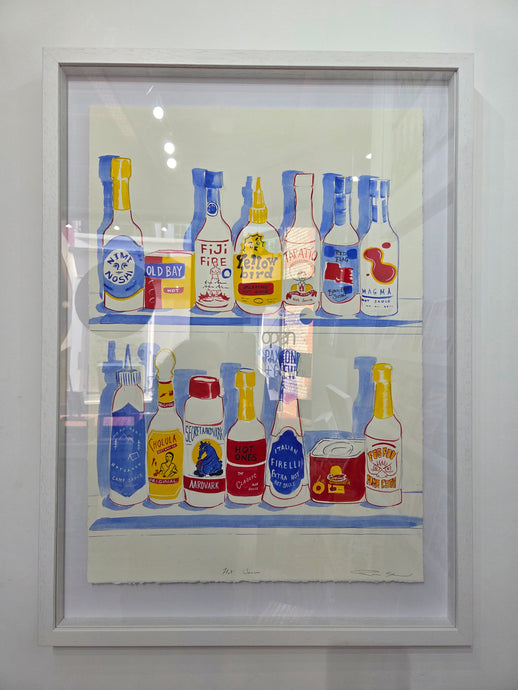 Hot Sauce - Pam Glew - original on paper - Framed