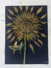 Load image into Gallery viewer, Sunflower Serenity - Emily Paxton- 1/1 Cyanotype on fabric
