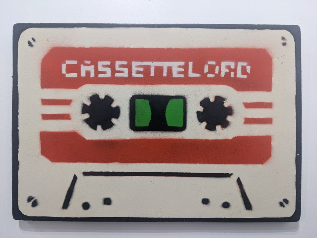 Cassette Lord - A4 red on white cassette