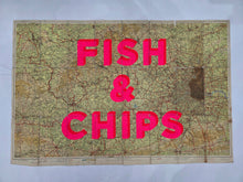 Load image into Gallery viewer, Fish &amp; Chips - London and Thames Valley 87x57.5cm - Dave Buonaguidi