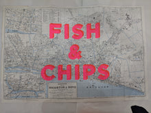 Load image into Gallery viewer, Fish &amp; Chips Brighton &amp; Hove Large Scale street plan  76cm x 50 cm