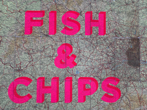 Fish & Chips - London and Thames Valley 87x57.5cm - Dave Buonaguidi