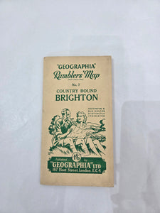Fish & Chips - Brighton Ramblers Map Small 50.5x38cm - Dave Buonaguidi