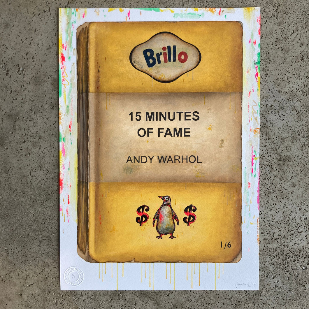 Jameson Robinson - 15 Minutes of Fame by Andy Warhol - Handfinished Print 1/1