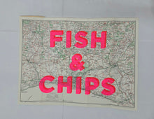 Load image into Gallery viewer, Fish &amp; Chips - Brighton Ramblers Map Small 50.5x38cm - Dave Buonaguidi