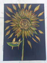 Load image into Gallery viewer, Sunflower Serenity - Emily Paxton- 1/1 Cyanotype on fabric