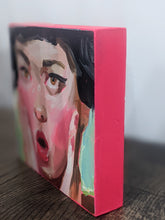 Load image into Gallery viewer, Fragments 69 - Poppy Kettle - 5x5cm Oil painting on wooden block