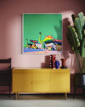 Load image into Gallery viewer, Ruth Mulvie - Route 66 - Oil &amp; Acrylic on Canvas 90x90cm