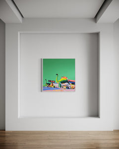 Ruth Mulvie - Route 66 - Oil & Acrylic on Canvas 90x90cm