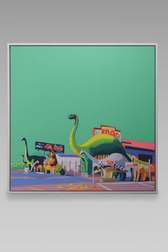 Ruth Mulvie - Route 66 - Oil & Acrylic on Canvas 90x90cm
