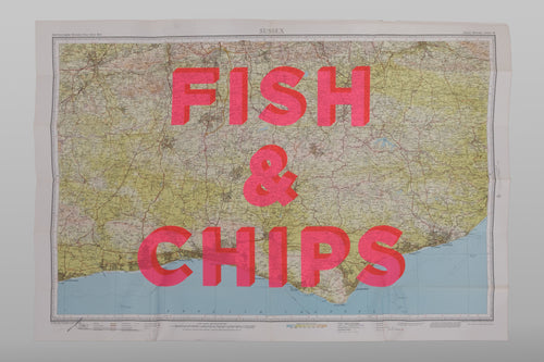 Fish & Chips Sussex 86x59cm S1 - Dave Buonaguidi