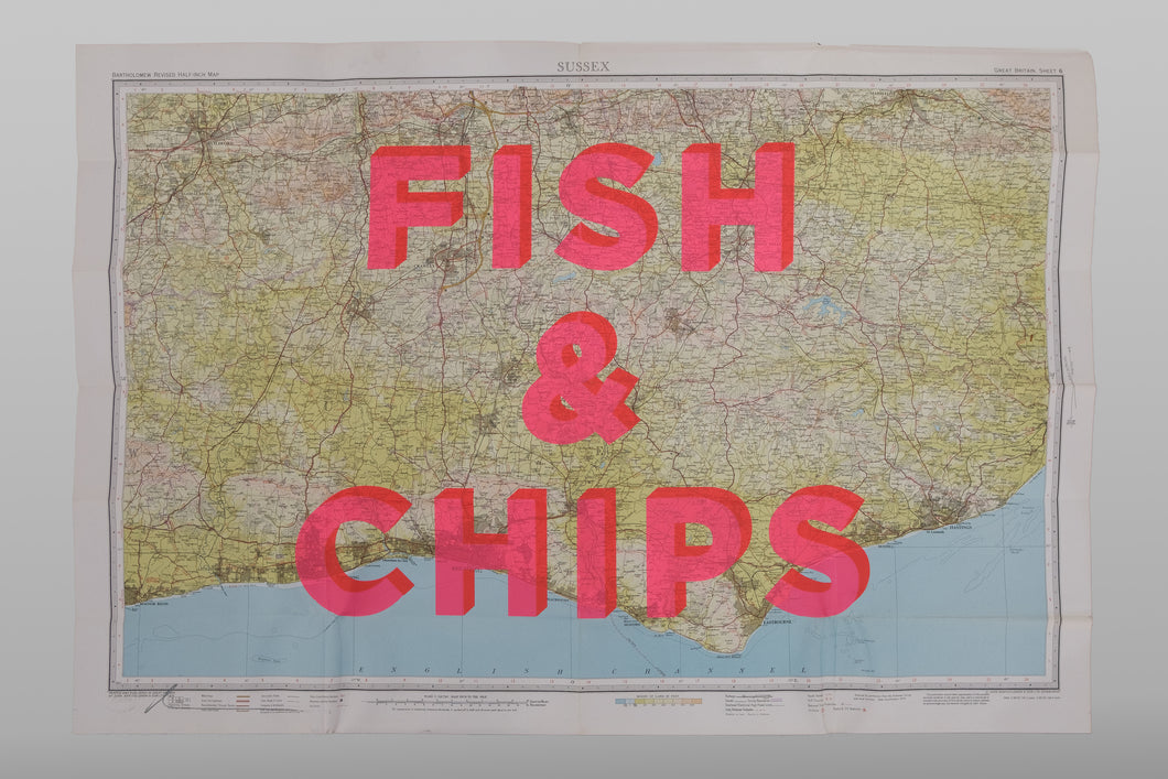 Fish & Chips Sussex 86x59cm S1 - Dave Buonaguidi