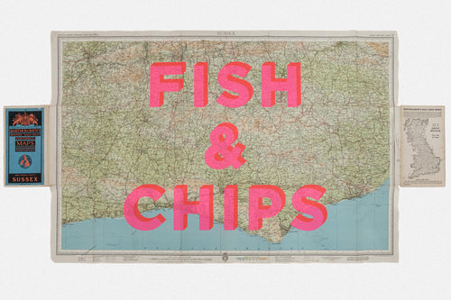 Fish & Chips Sussex 83x57cm S10 - Dave Buonaguidi