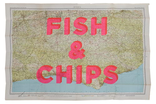 Fish & Chips Sussex 86x59cm S4 - Dave Buonaguidi