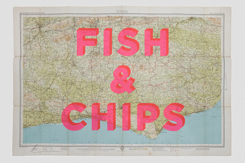 Fish & Chips Sussex 83x57cm S6 - Dave Buonaguidi